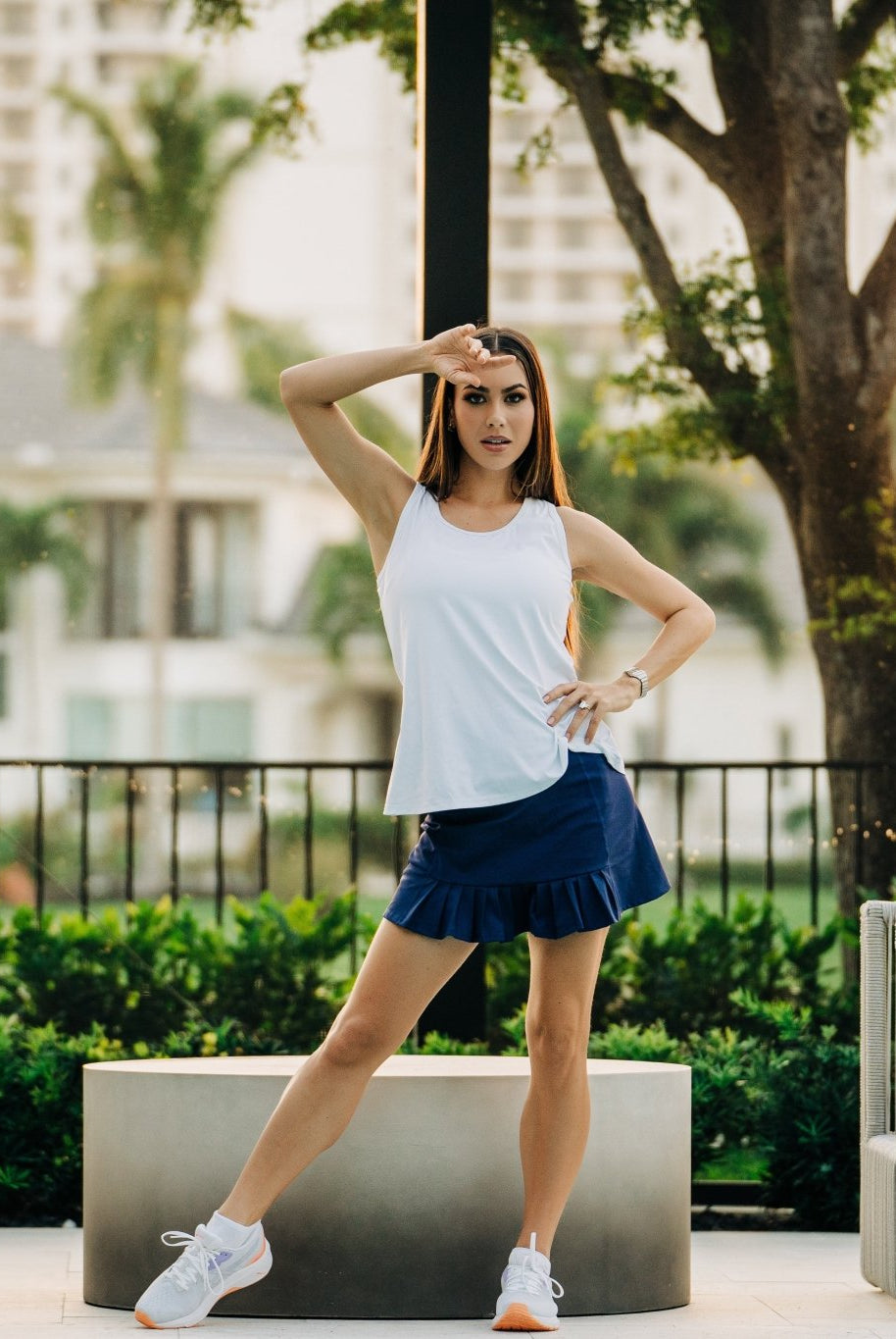 Navy Pleated Skirt - Nikkib Sportswear