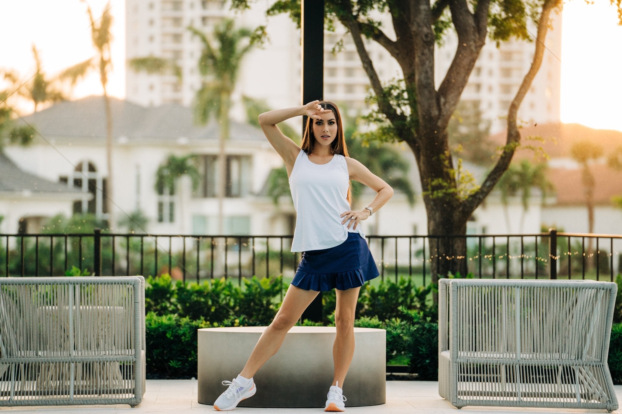Navy Pleated Skirt - Nikkib Sportswear