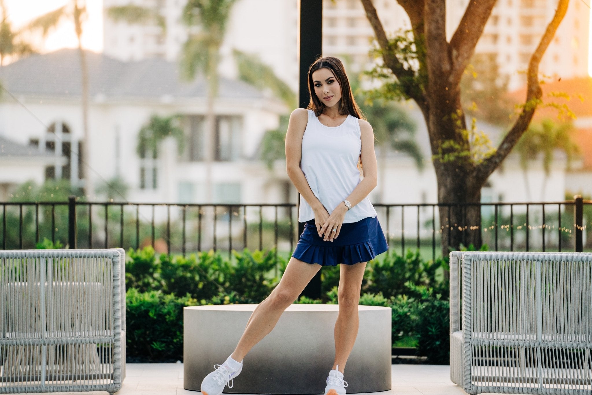 Navy Pleated Skirt - Nikkib Sportswear