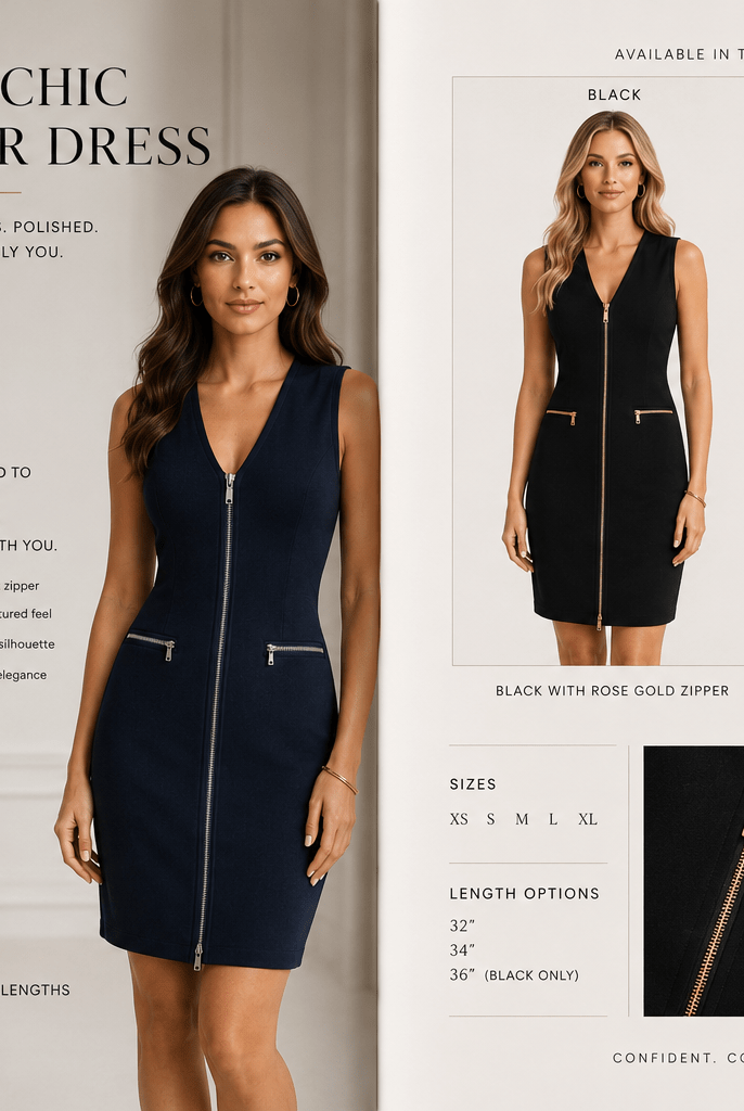 Nikkib Soft Chic Zipper Dress - Nikkib Sportswear