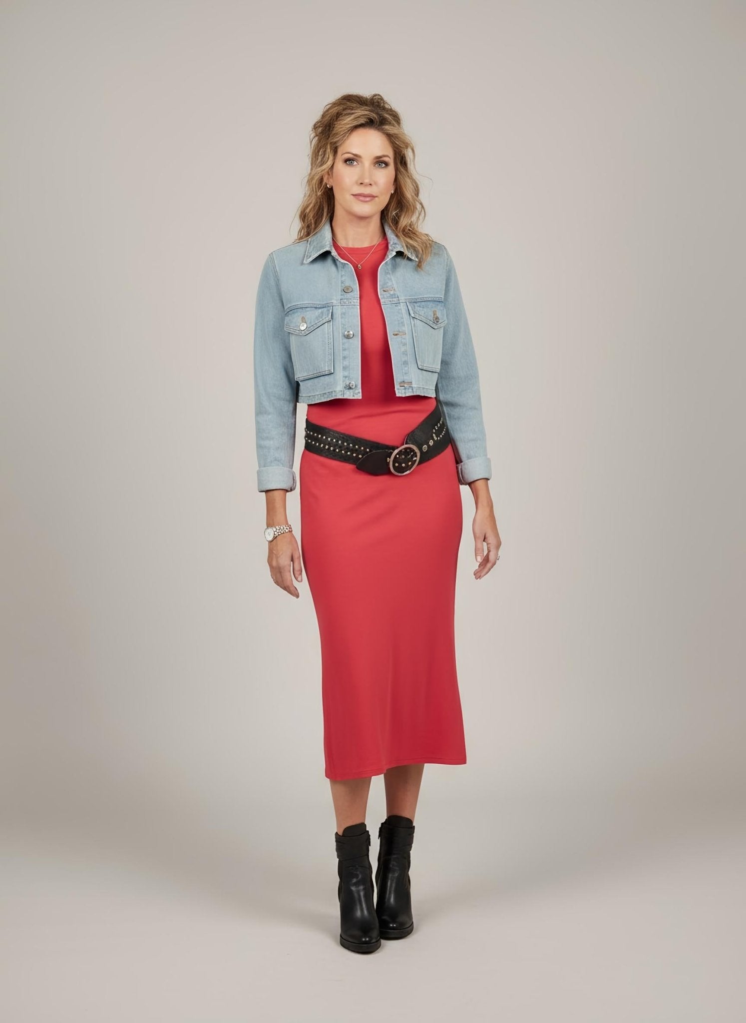 Sandy Cropped Jean Jacket - Nikkib Sportswear