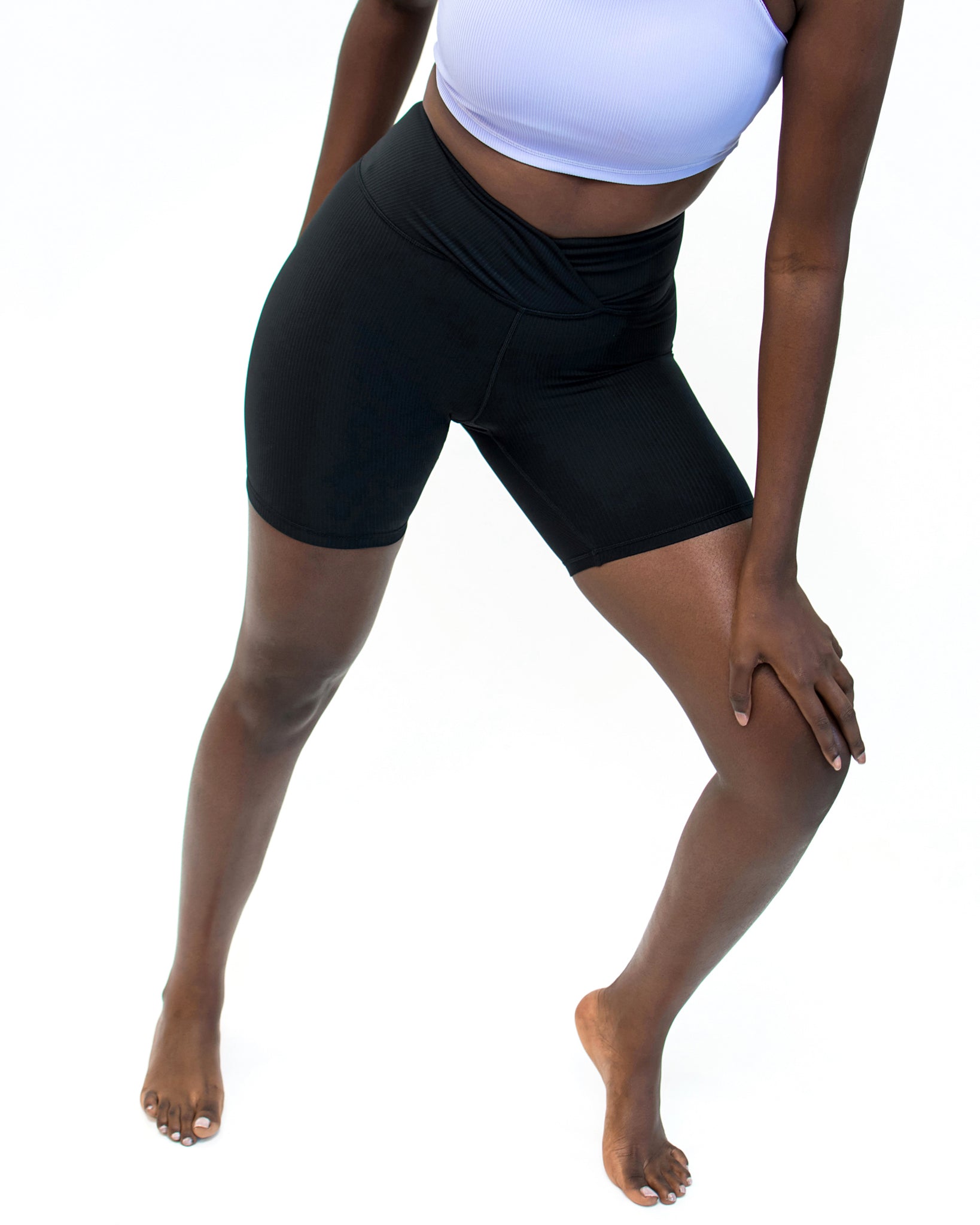 Jessica Ribbed Biker Short (2 colors) - Nikkib Sportswear