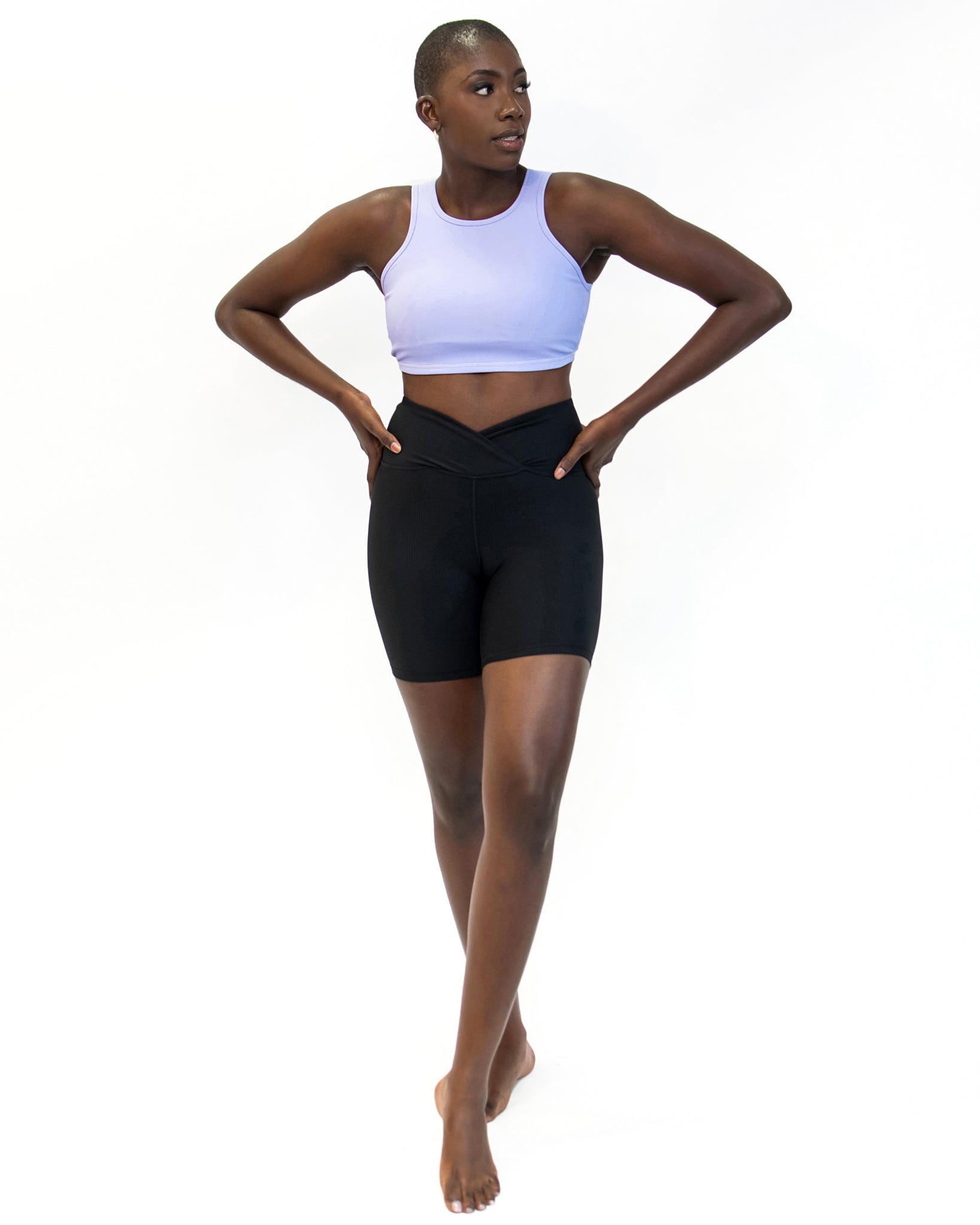 Jessica Ribbed Biker Short (2 colors) - Nikkib Sportswear