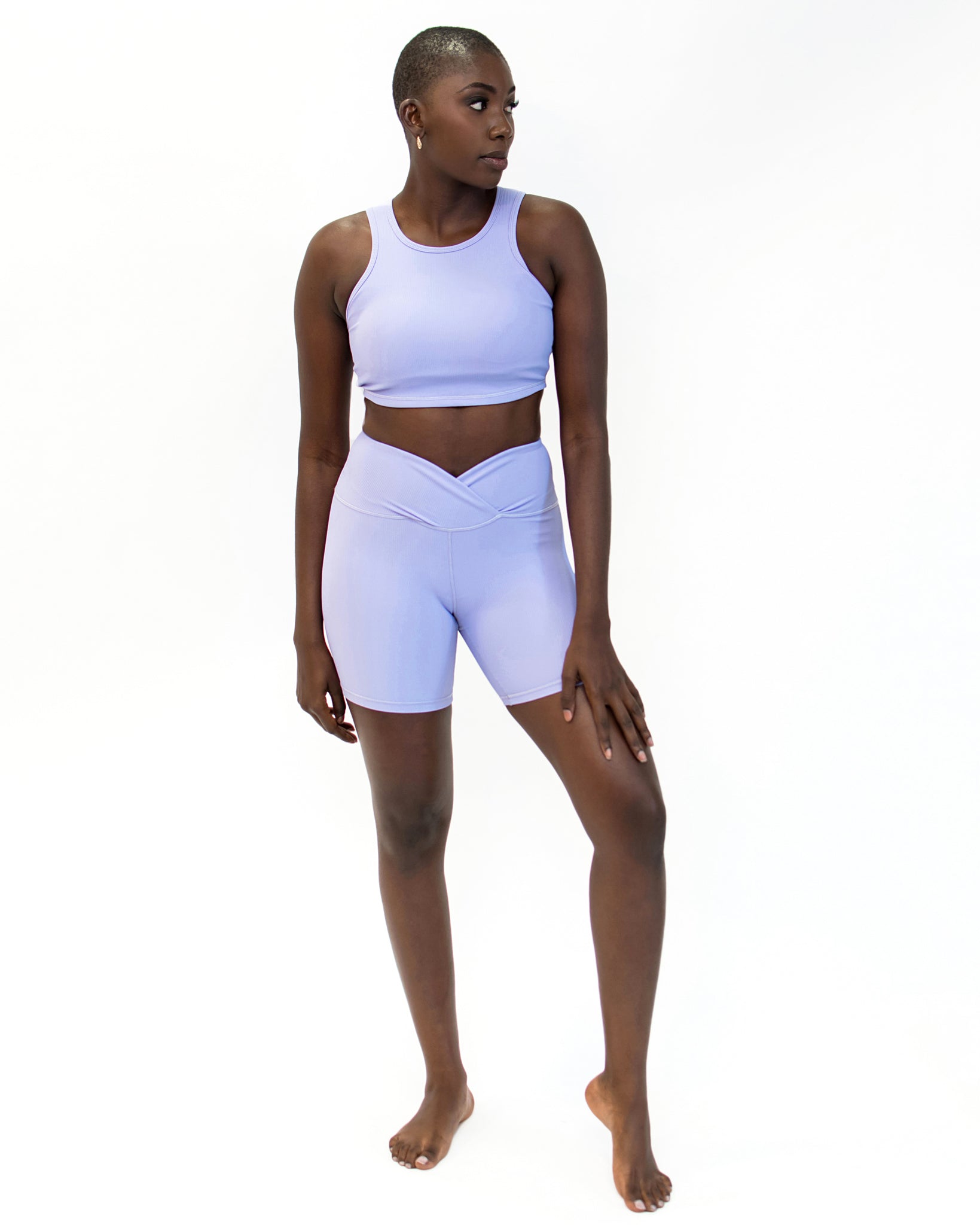 Jessica Ribbed Biker Short (2 colors) - Nikkib Sportswear
