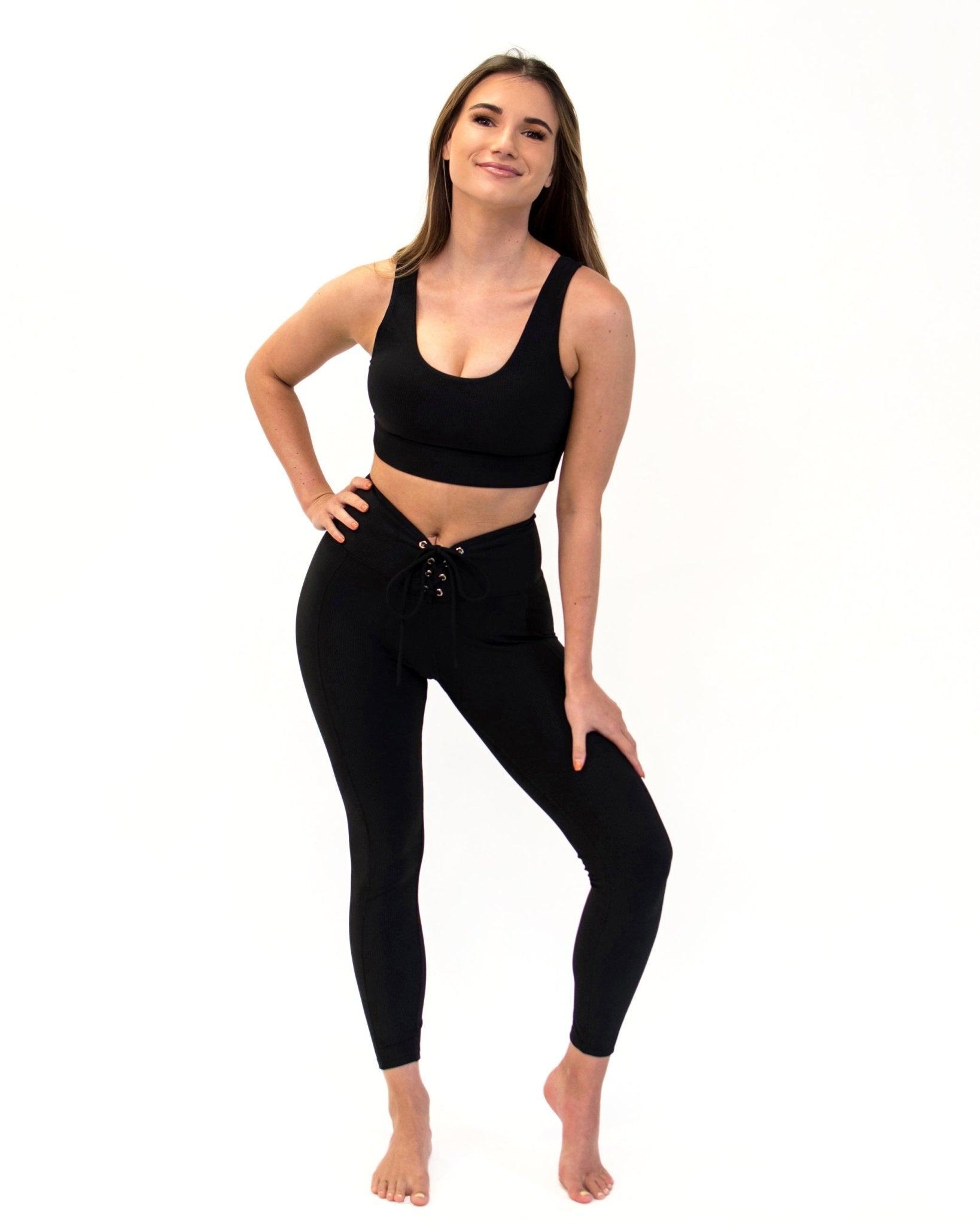 Jessica Ribbed Sports Bra - Nikkib Sportswear