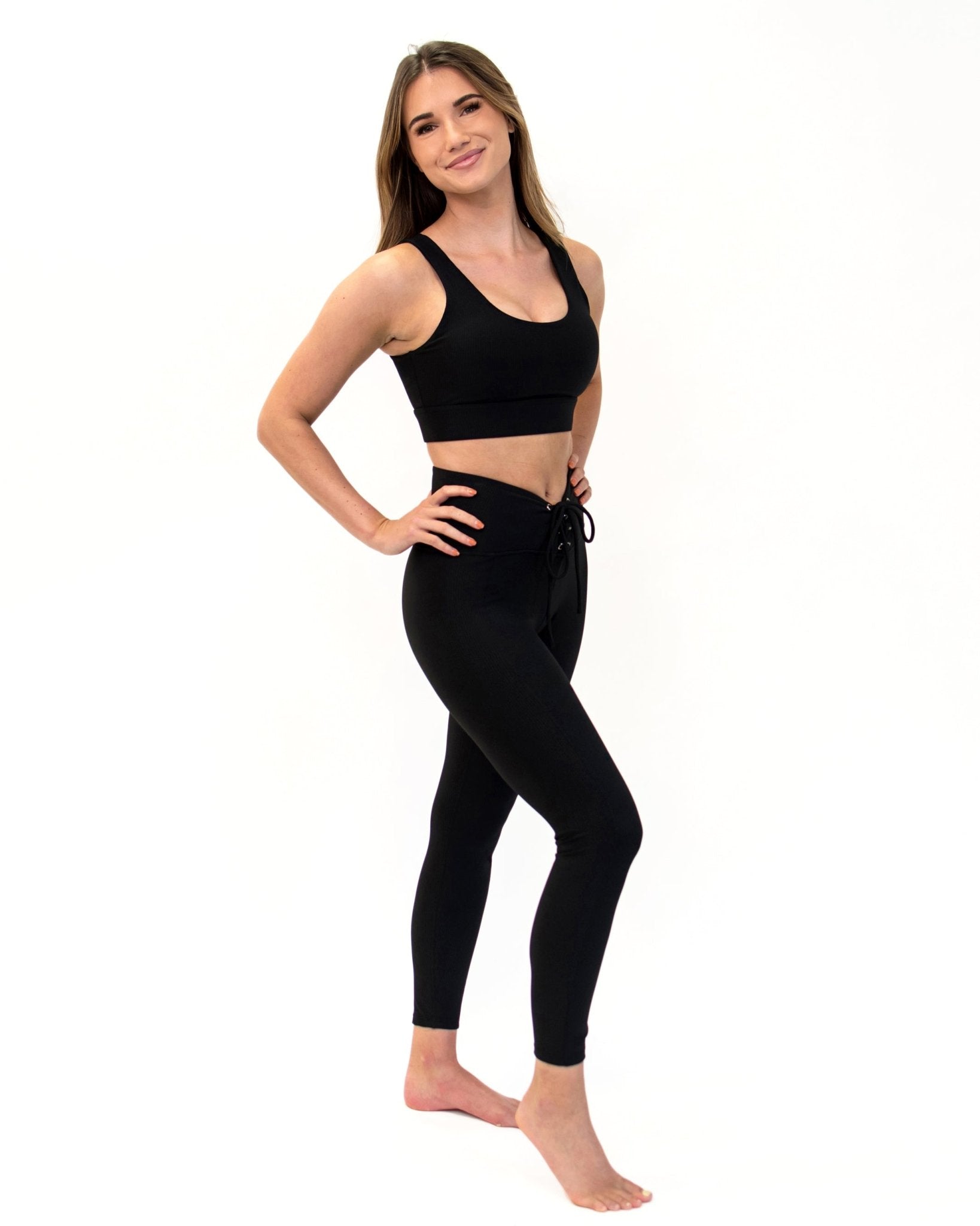 Jessica Ribbed Sports Bra - Nikkib Sportswear