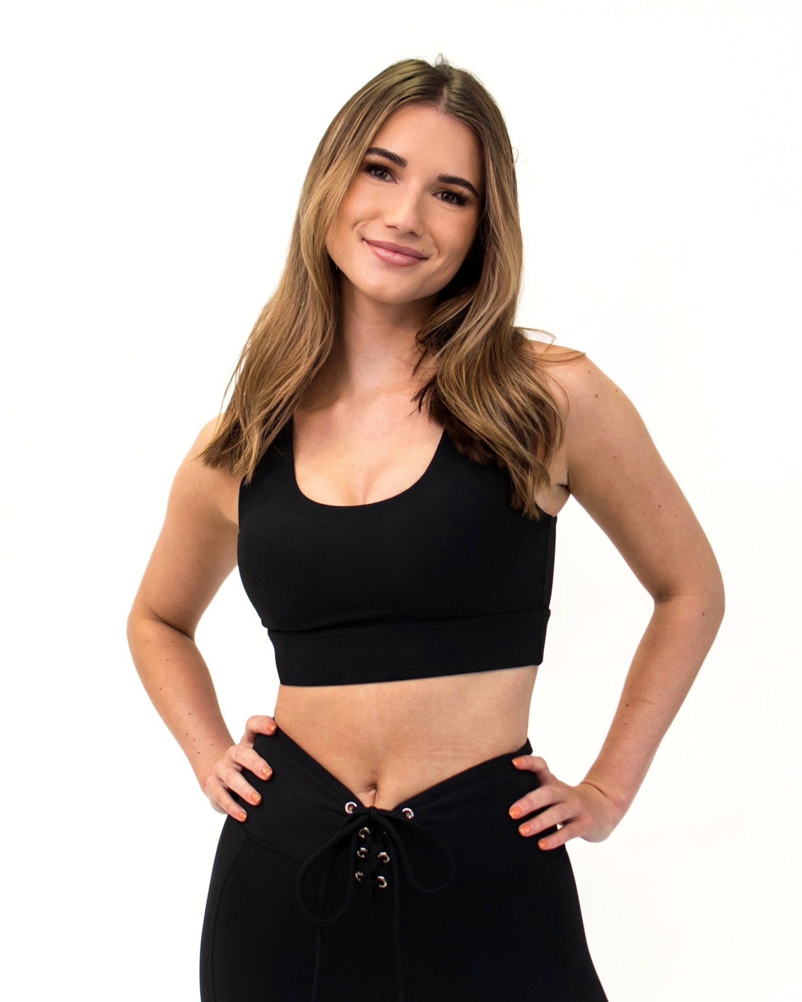 Jessica Ribbed Sports Bra - Nikkib Sportswear