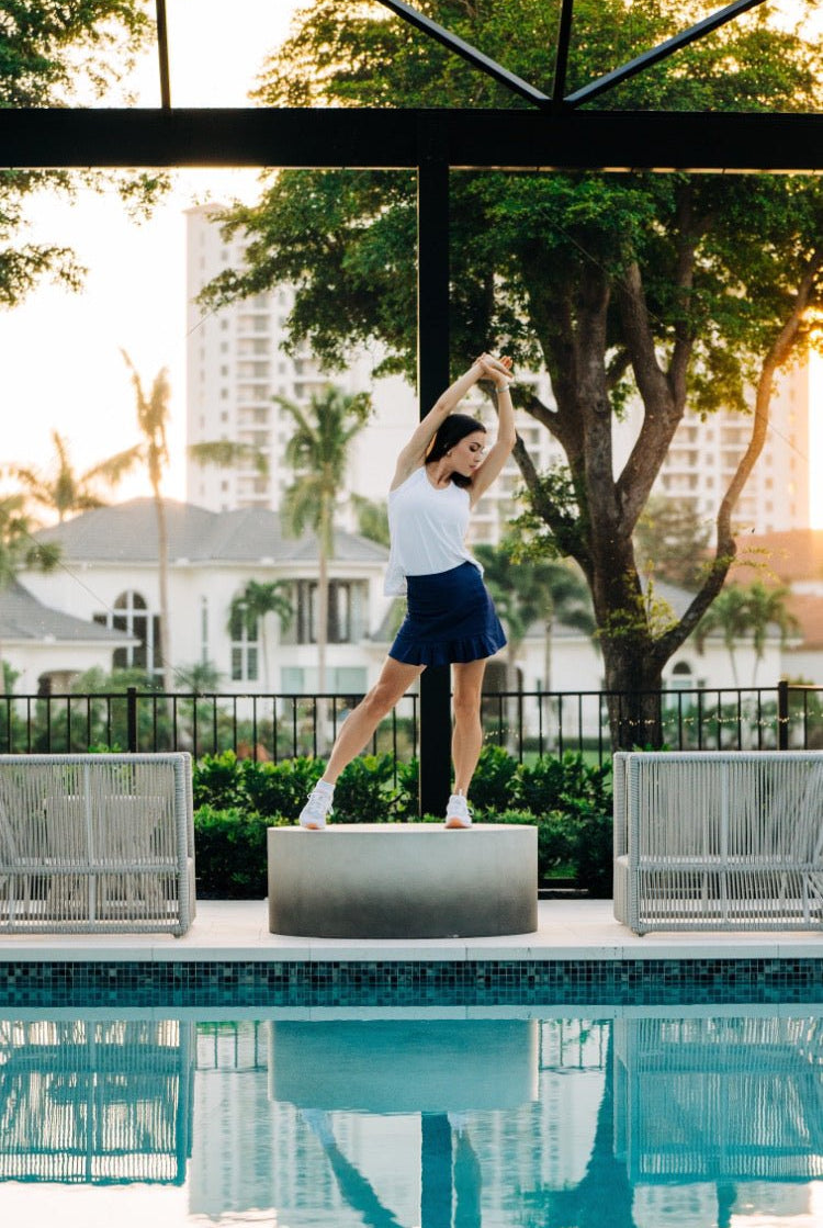 Navy Pleated Skirt - Nikkib Sportswear