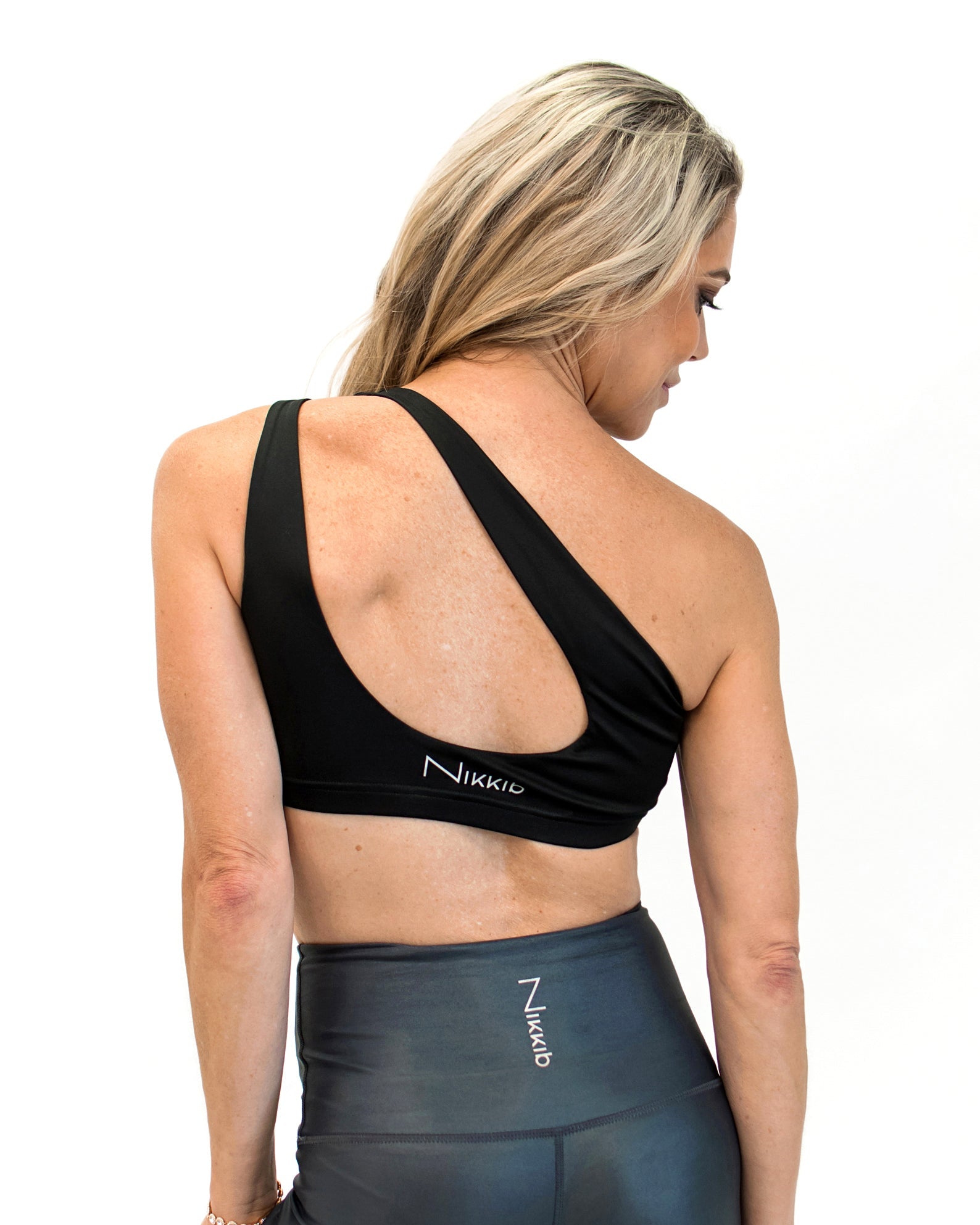 MONO B- Seamless Double Strap One Shoulder Sports Bra – DecadesBoutique