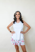 Butterfly Classic loose White Tank - Nikkib Sportswear