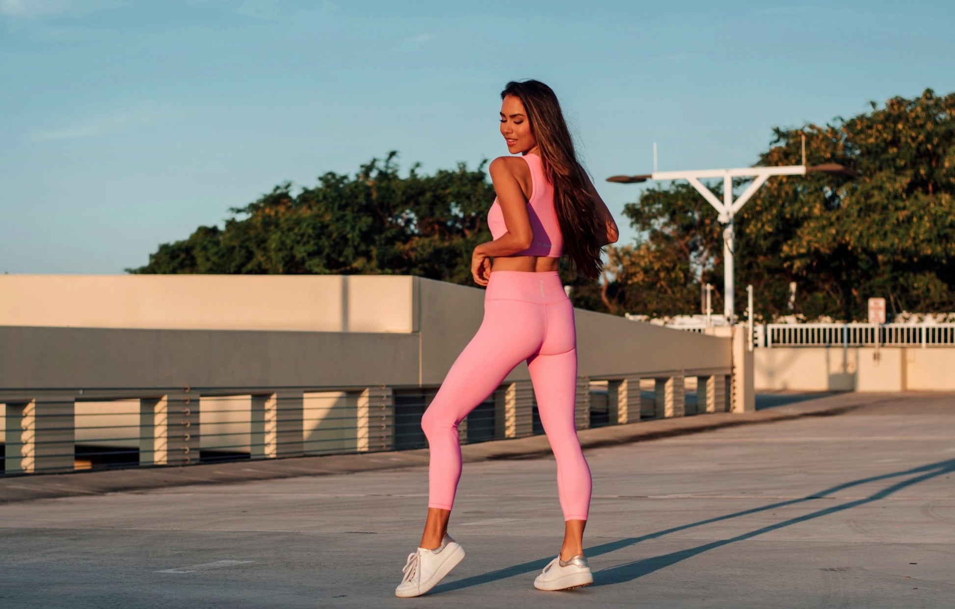 Jessica Ribbed Pink Legging - Nikkib Sportswear