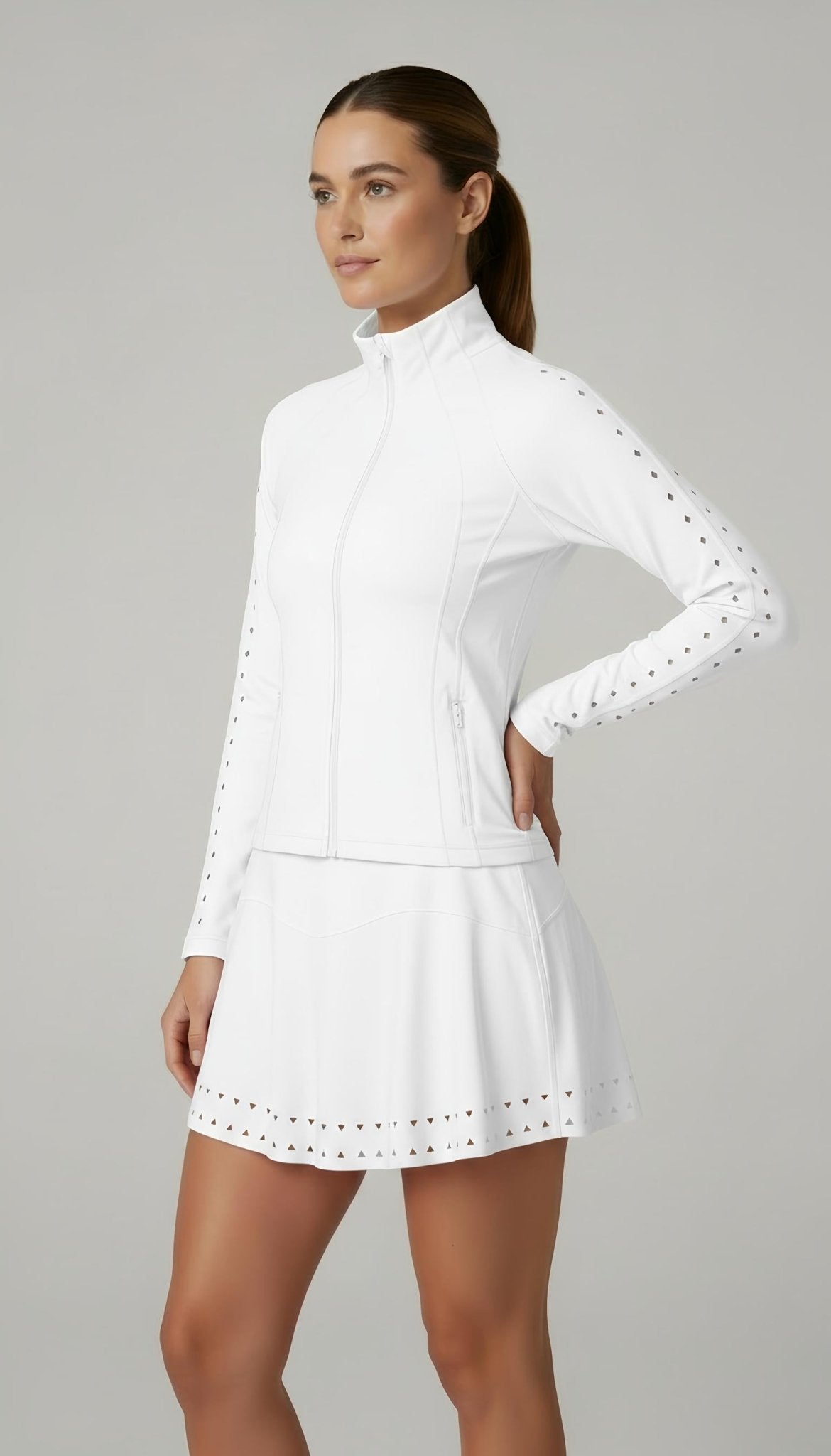 Peplum Laser Jacket - Nikkib Sportswear