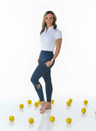 Pickleball Blue Sapphire Pocket Leggings - Nikkib Sportswear
