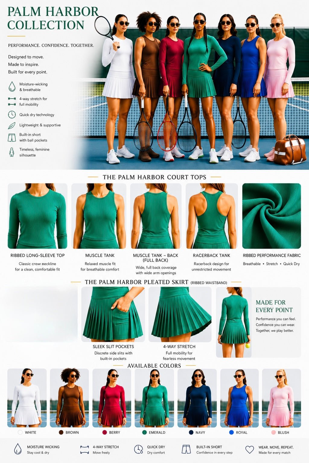 Pre-Order Royal Palm Tops - Nikkib Sportswear