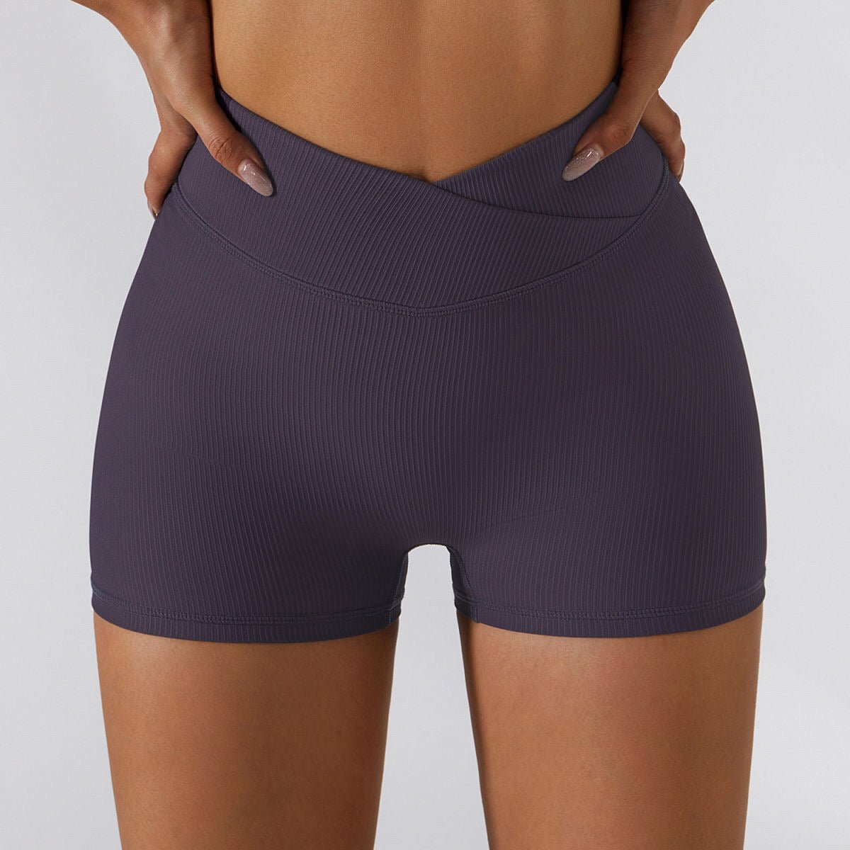 Jessica Ribbed V-Waisted Shorts (4 colors) - Nikkib Sportswear