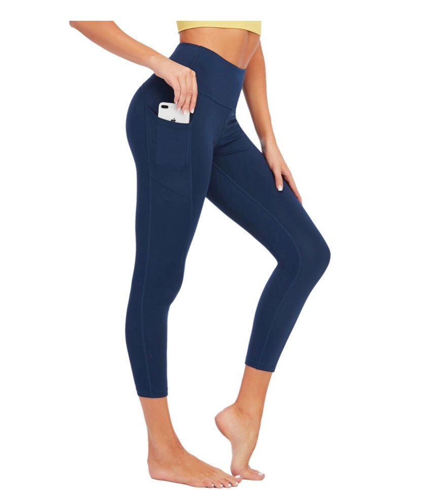 Navy 7/8 legging with Pockets - Nikkib Sportswear