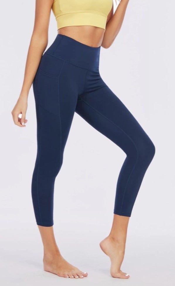 Navy 7/8 legging with Pockets - Nikkib Sportswear