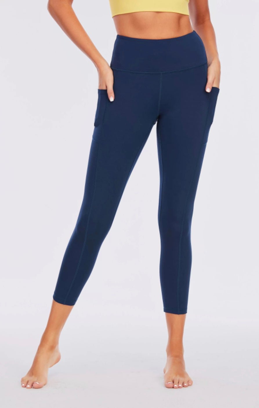 Navy 7/8 legging with Pockets - Nikkib Sportswear