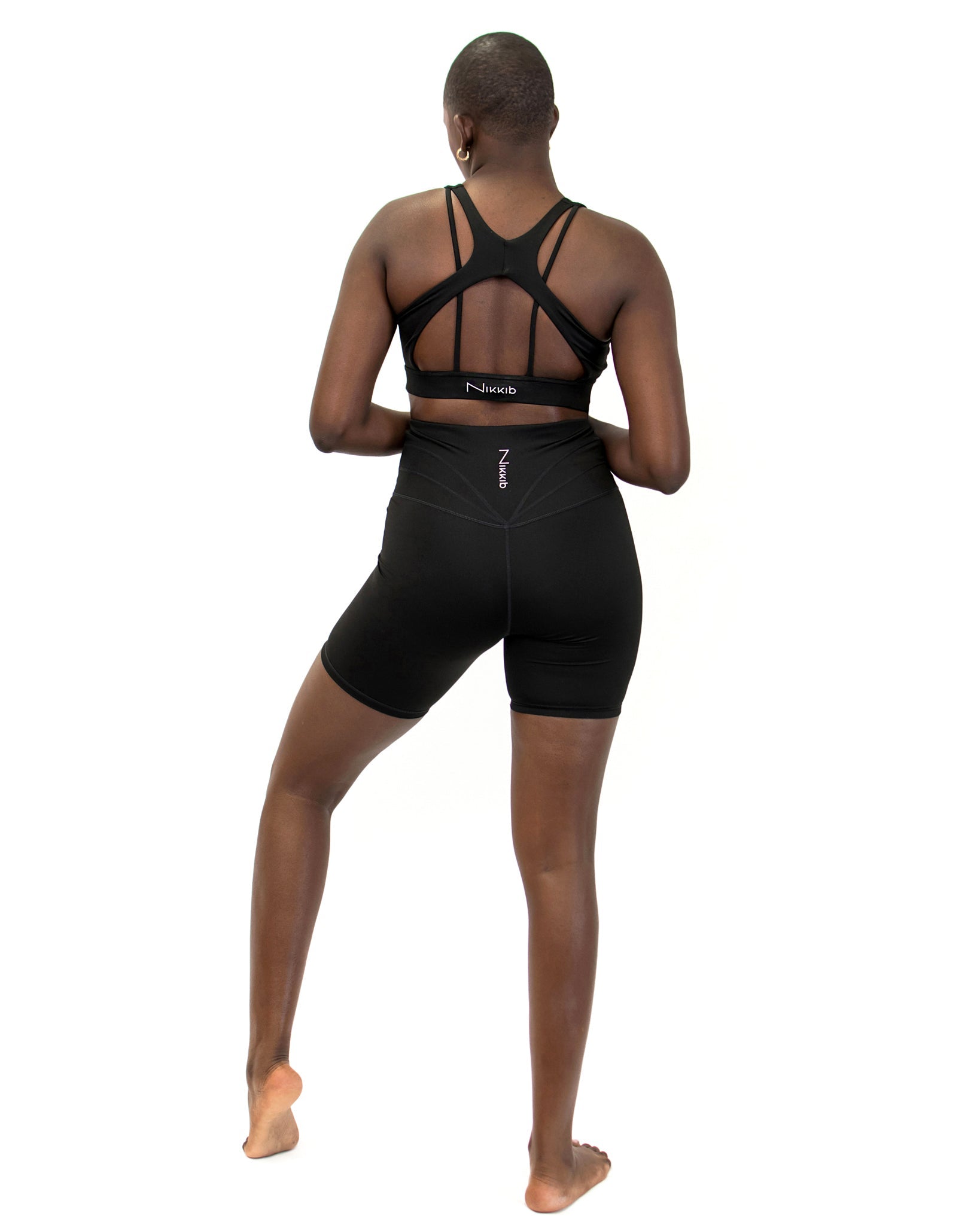 Nicole V-Waist Biker Shorts (2 colors) - Nikkib Sportswear