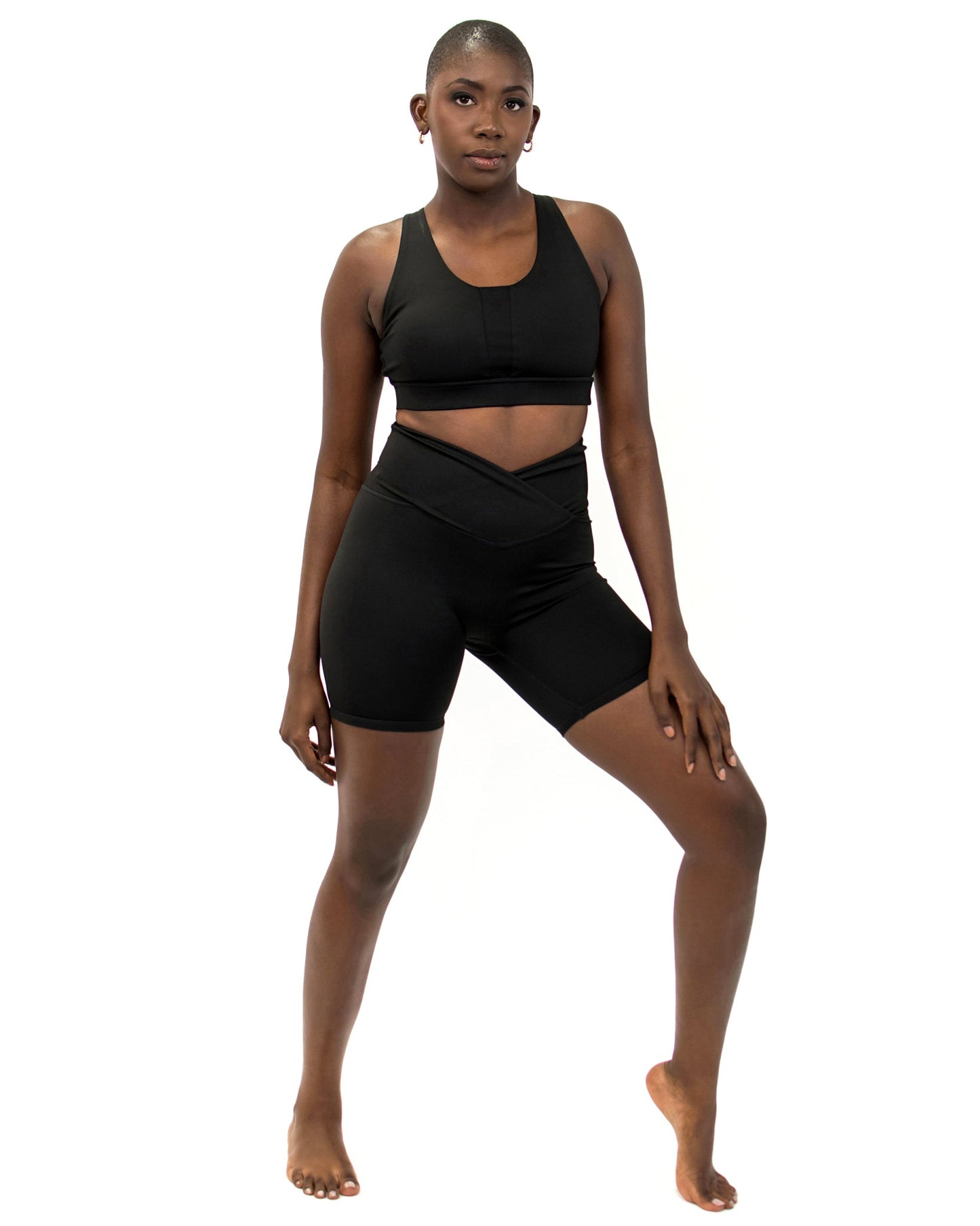 Nicole V-Waist Biker Shorts (2 colors) - Nikkib Sportswear