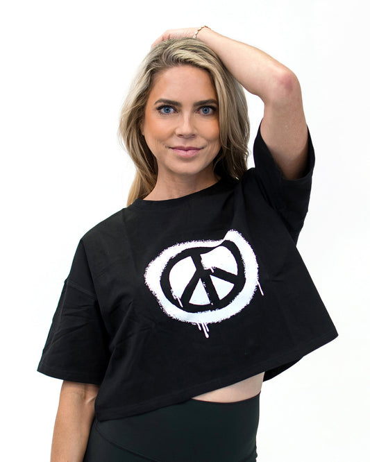 Peace & Love Crop Top - Nikkib Sportswear