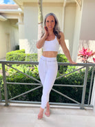 Signature Nikkib Legging Solid White - Nikkib Sportswear