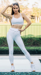 Signature Nikkib Legging Solid White - Nikkib Sportswear