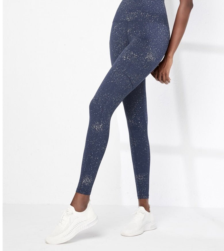 Sparkling Blue Legging With Pockets - Nikkib Sportswear