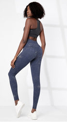 Sparkling Blue Legging With Pockets - Nikkib Sportswear